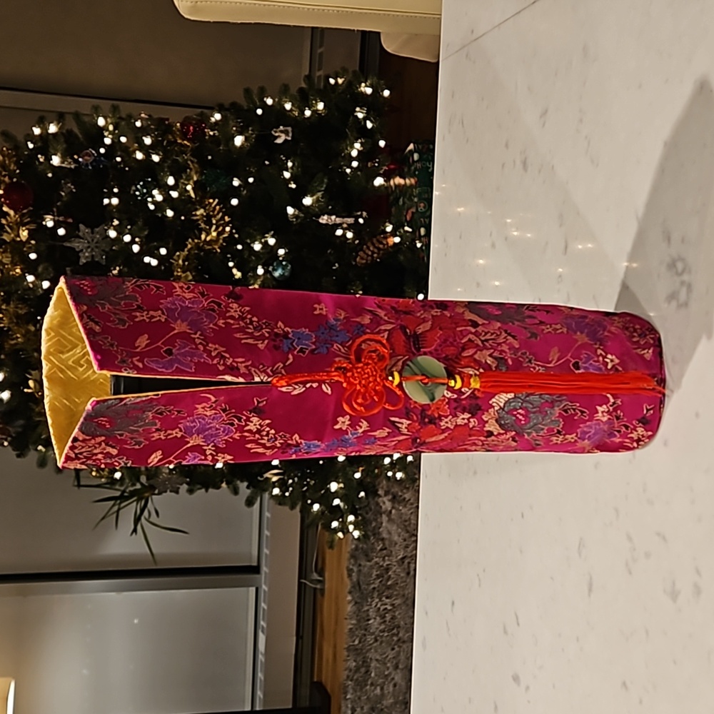 Chinese Knot Satin Wine Bottle Bag
